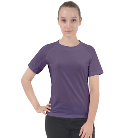 Grape Compote Purple Color Women s Sport Raglan Tee by SpinnyChairDesigns