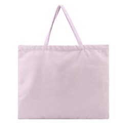Lavender Blush Pink Color Zipper Large Tote Bag by SpinnyChairDesigns