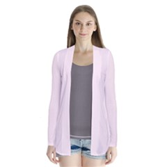 Lavender Blush Pink Color Drape Collar Cardigan by SpinnyChairDesigns