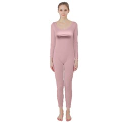 Baby Pink Color Long Sleeve Catsuit by SpinnyChairDesigns