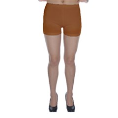 True Light Brown Color Skinny Shorts by SpinnyChairDesigns