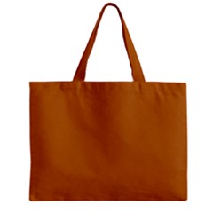 True Light Brown Color Zipper Mini Tote Bag by SpinnyChairDesigns