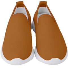 True Light Brown Color Kids  Slip On Sneakers by SpinnyChairDesigns