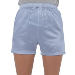 Light Steel Blue Color Sleepwear Shorts by SpinnyChairDesigns