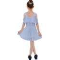 Light Steel Blue Color Kids  Shoulder Cutout Chiffon Dress View2