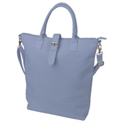 Light Steel Blue Color Buckle Top Tote Bag