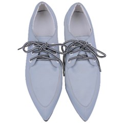 Light Steel Blue Color Pointed Oxford Shoes by SpinnyChairDesigns