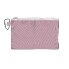 True Mauve Color Canvas Cosmetic Bag (medium) by SpinnyChairDesigns