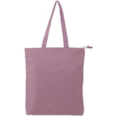 True Mauve Color Double Zip Up Tote Bag by SpinnyChairDesigns