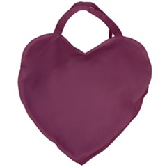 Dark Mauve Color Giant Heart Shaped Tote by SpinnyChairDesigns