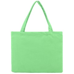 Mint Green Color Mini Tote Bag by SpinnyChairDesigns