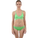 Mint Green Color Wrap Around Bikini Set View1