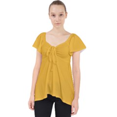 True Mustard Yellow Color Lace Front Dolly Top