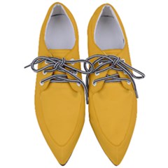 True Mustard Yellow Color Pointed Oxford Shoes by SpinnyChairDesigns