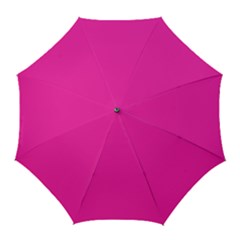 Neon Pink Color Golf Umbrellas by SpinnyChairDesigns