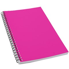 Neon Pink Color 5 5  X 8 5  Notebook by SpinnyChairDesigns