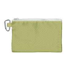 Olive Green Color Canvas Cosmetic Bag (medium) by SpinnyChairDesigns