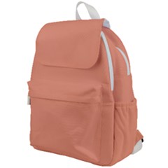 True Peach Color Top Flap Backpack by SpinnyChairDesigns