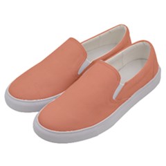 True Peach Color Men s Canvas Slip Ons by SpinnyChairDesigns