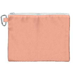 True Peach Color Canvas Cosmetic Bag (xxl) by SpinnyChairDesigns