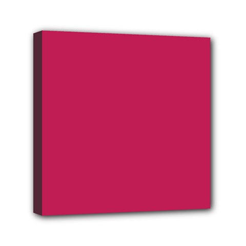 Rose Red Color Mini Canvas 6  X 6  (stretched) by SpinnyChairDesigns