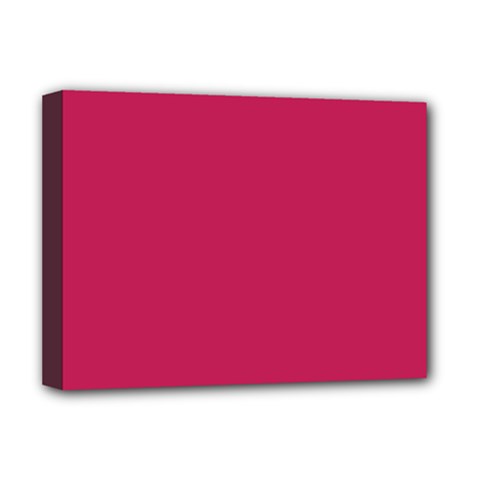 Rose Red Color Deluxe Canvas 16  X 12  (stretched)  by SpinnyChairDesigns