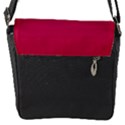 Rose Red Color Flap Closure Messenger Bag (S) View1