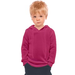 Rose Red Color Kids  Overhead Hoodie by SpinnyChairDesigns