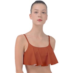 True Rust Color Frill Bikini Top