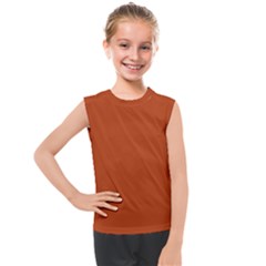 True Rust Color Kids  Mesh Tank Top by SpinnyChairDesigns