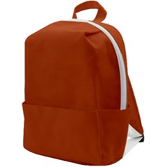 True Rust Color Zip Up Backpack by SpinnyChairDesigns