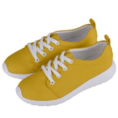 True Saffron Yellow Color Women s Lightweight Sports Shoes by SpinnyChairDesigns