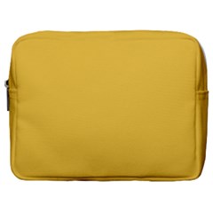 True Saffron Yellow Color Make Up Pouch (large) by SpinnyChairDesigns