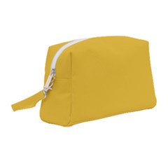 True Saffron Yellow Color Wristlet Pouch Bag (medium) by SpinnyChairDesigns