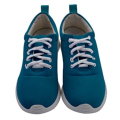 True Teal Blue Color Athletic Shoes by SpinnyChairDesigns