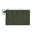 Army Green Color Textured Canvas Cosmetic Bag (Medium) View1