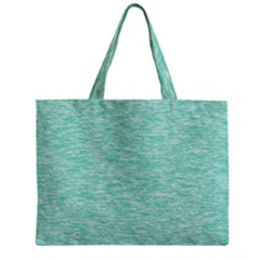 Biscay Green Texture  Zipper Mini Tote Bag by SpinnyChairDesigns