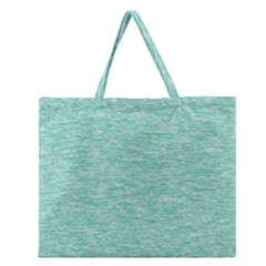 Biscay Green Texture  Zipper Large Tote Bag by SpinnyChairDesigns