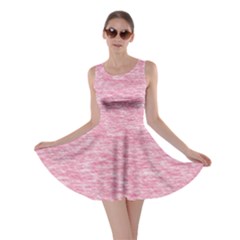 Blush Pink Textured Skater Dress by SpinnyChairDesigns