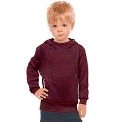 Dark Red Texture Kids  Hooded Pullover by SpinnyChairDesigns