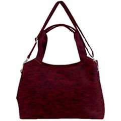 Dark Red Texture Double Compartment Shoulder Bag by SpinnyChairDesigns