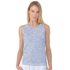 Fade Pale Blue Texture Women s Basketball Tank Top by SpinnyChairDesigns