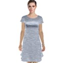 Fade Pale Blue Texture Cap Sleeve Nightdress View1