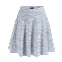 Fade Pale Blue Texture High Waist Skirt by SpinnyChairDesigns