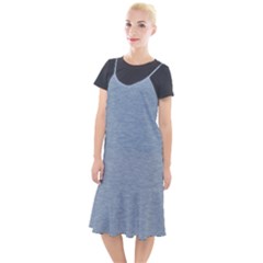 Faded Denim Blue Texture Camis Fishtail Dress by SpinnyChairDesigns