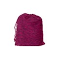 Fuschia Pink Texture Drawstring Pouch (Medium) View2