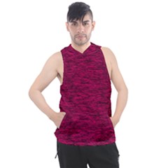 Fuschia Pink Texture Men s Sleeveless Hoodie by SpinnyChairDesigns