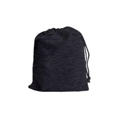 Black Color Texture Drawstring Pouch (medium) by SpinnyChairDesigns