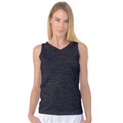 Black Color Texture Women s Basketball Tank Top by SpinnyChairDesigns