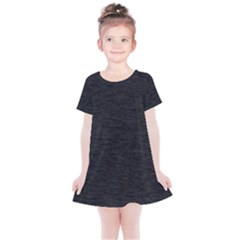 Black Color Texture Kids  Simple Cotton Dress by SpinnyChairDesigns